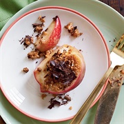 Chocolate Amaretto Peaches
