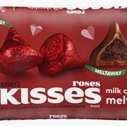 HERSHEY's KISSES Rose Foil Milk Chocolate Meltaway Candy