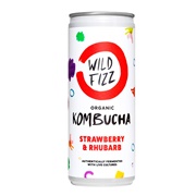 Wild Fizz Kombucha Strawberry & Rhubarb