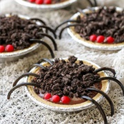 Chocolate Pudding Pie Spiders