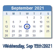 15 September 2021