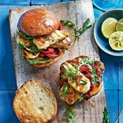 Sweet Potato Halloumi Burger