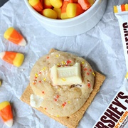 Hershey's Candy Corn S'mores Cookies