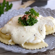 Swiss Cheese Ham Ravioli