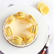 Cheesecake With Lemon Poppyseed Macarons