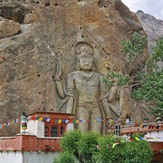 Maitreya Buddha in Kargil, India