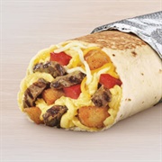 Taco Bell Grande Toasted Breakfast Burrito Steak