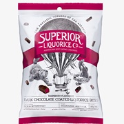 Superior Liquorice Chocolate Coated Raspberry Liquorice