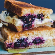 Blueberry Cheesecake Grilled Cheese Sandwich