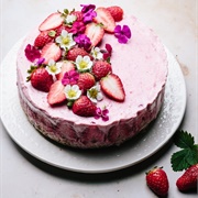 Vegan Strawberry Coconut Cheesecake