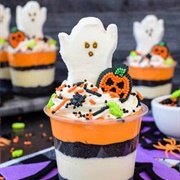 No Bake Halloween Cheesecake Parfaits