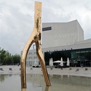 Golden Branch in the Puddle Sculpture, Bregenz, Austria