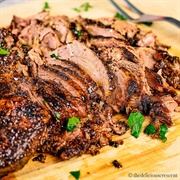 Spit-Roasted Lamb With Accompaniments in Greece