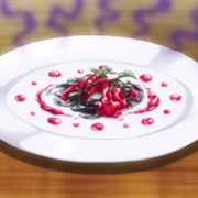 Dried Sardines Garnished With Strawberry Jam