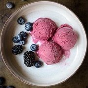 Blackberry and Blueberry Ice Cream