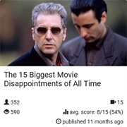 The 15 Biggest Movie Disappointments of All Time