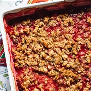 Plum Almond Oat Cobbler