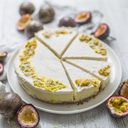 Raw Vegan Mango Coconut & Passionfruit Cheesecake