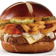 Wendy's Pretzel Bacon Pub Burger
