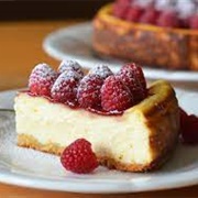 Ricotta Cheesecake With Fresh Raspberries