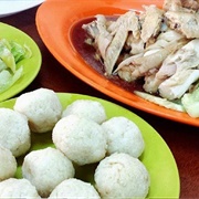 Hainanese Chicken Rice in Melaka, Malaysia
