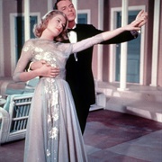Grace Kelly Gray Sheer Chiffon Evening Dress- High Society