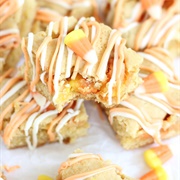 Candy Corn White Chocolate Blondies
