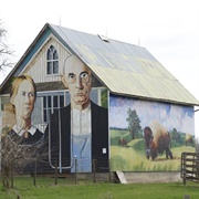 American Gothic Barn in Mount Vernon