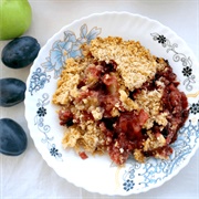 Spiced Plum and Apple Crumble