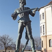 Statue of the Old Hussar, Buda Castle, Budapest, Hungary