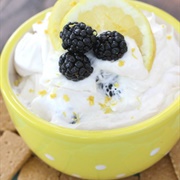 Lemon Blackberry Cheesecake Dip