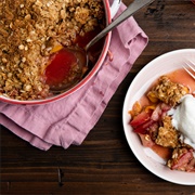 Nectarine and Plum Crumble