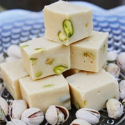 Baileys, Whites Chocolate & Pistachio Fudge