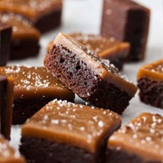 Chocolate Salted Butterscotch Brownies