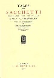 Tales From Sacchetti (Franco Sacchetti/ Mary G. Steegmann (Tr.))