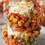 Mini Fruity Pebbles Cheesecakes