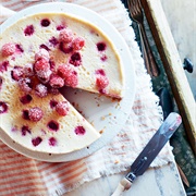 Baked Peanut Butter and Raspberry Cheesecake