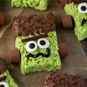 Frankenstein Rice Krispie Treats