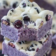 Chocolate Covered Blueberry Fudge