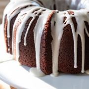 Chocolate Bundt Cake+White Icing