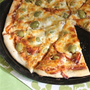 Bacon and Olive Pizza