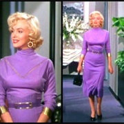 Marilyn as Loralei in Purple Day Dress- Gentlemen Prefer Blondes