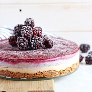 Blackberry Ginger Vegan Cheesecake