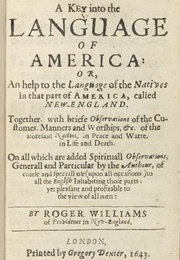 A Key Into the Language of America (Roger Williams)