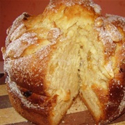 Eating Kozunak (Special Sweet Bun) at Easter in Bulgaria