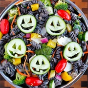 Healthy Halloween Pasta Salad