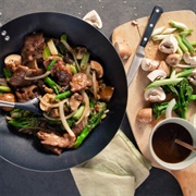 Spring Onion Oyster Stir Fry