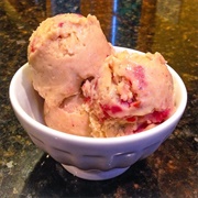 Strawberry and Peanut Butter Ice Cream
