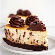 Brownie Crust Chocolate Chip Cheesecake