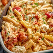 Cherry Tomatoes and Feta Pasta